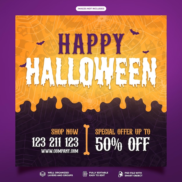 Szablon Plakatu Promocyjnego Na Halloween