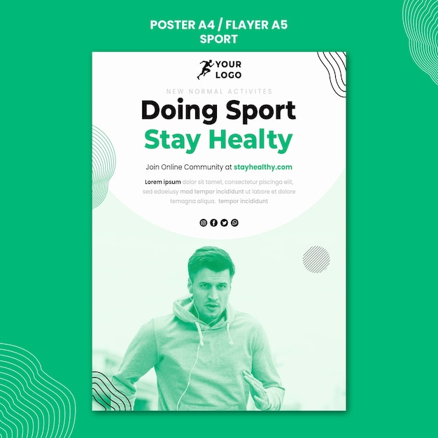 Szablon plakatu sportowego