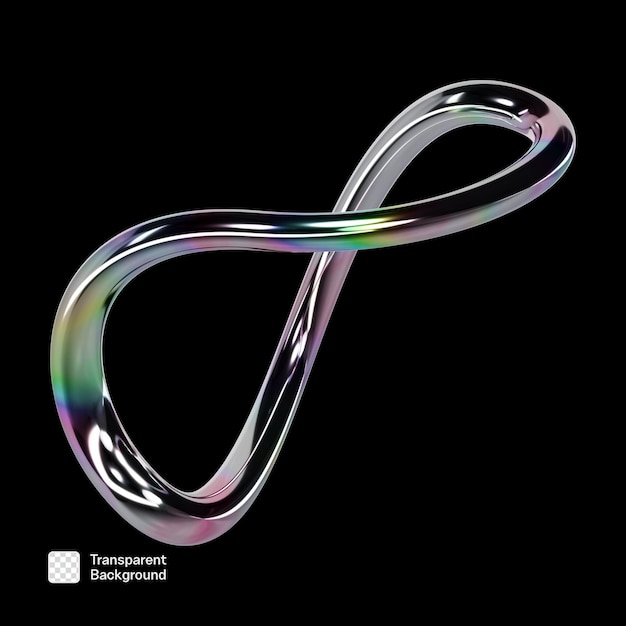 Szablon PNG Chrome Y2K Abstract Element