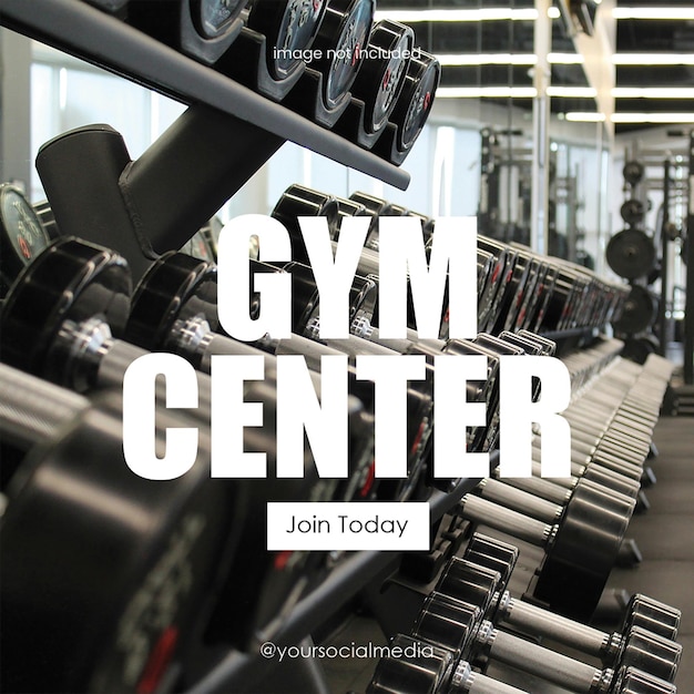 Szablon postów na Instagramie PSD Gym Centre