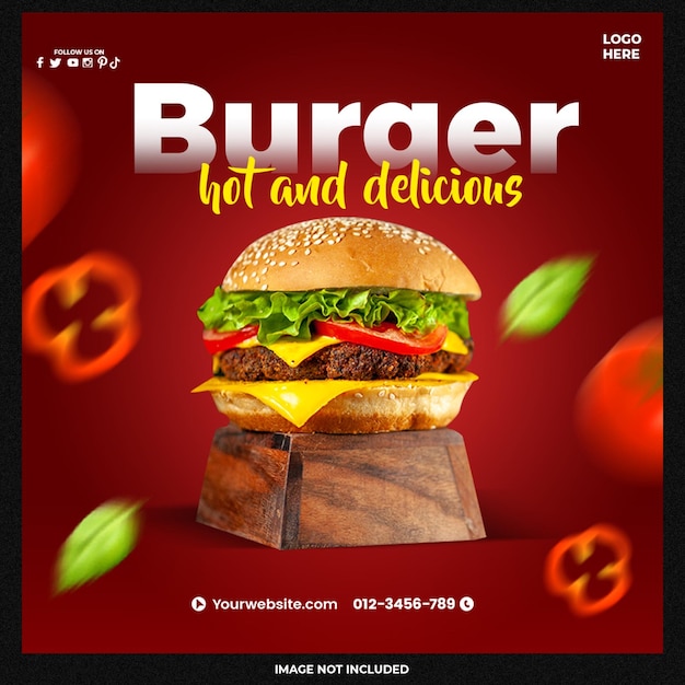 Szablon Postu W Mediach Społecznościowych Burger