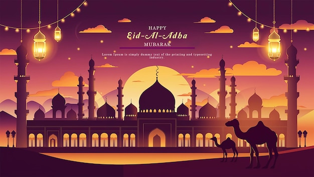 Szablon projektowania Eid Al Adha Mubarak