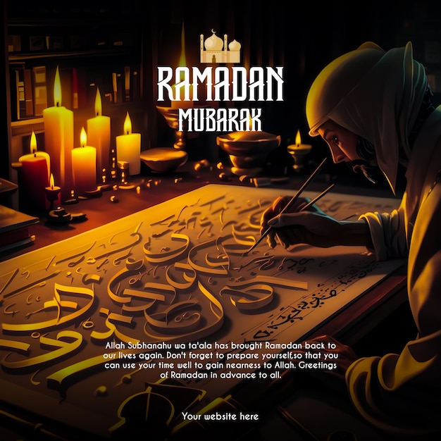 Szablon Projektowania Plakatów Ramadan Mubarak