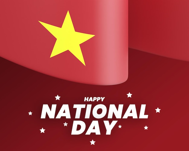 PSD szablon projektu flagi wietnamu niepodległość święto narodowe edytowalny tekst i tło