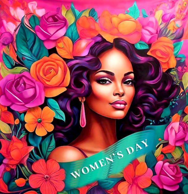 PSD szablon projektu plakatów dnia kobiet dla okładki obrazu tła banera