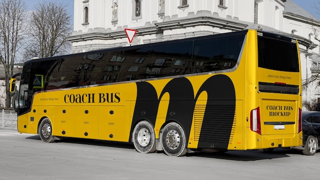 PSD szablon psd makieta autobusu autokarowego