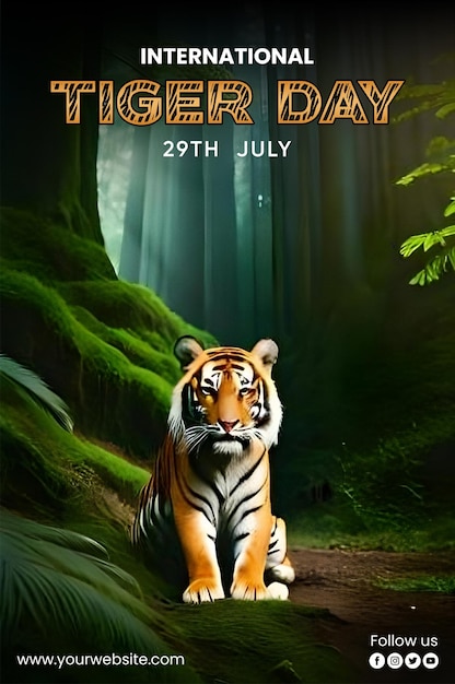 PSD szablon psd międzynarodowy dzień tygrysa 4
