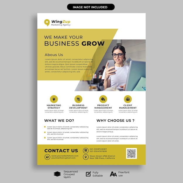 Szablon PSD Modern Corporate Business Flyer