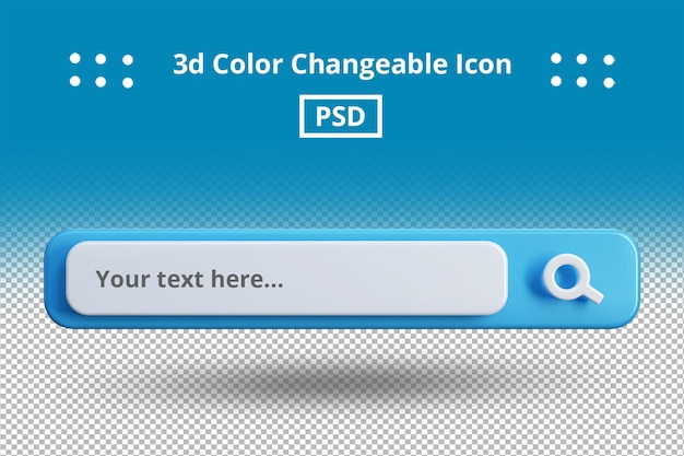 Szablon Renderowania 3d Paska Wyszukiwania