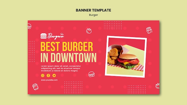 Szablon Restauracji Burger Banner