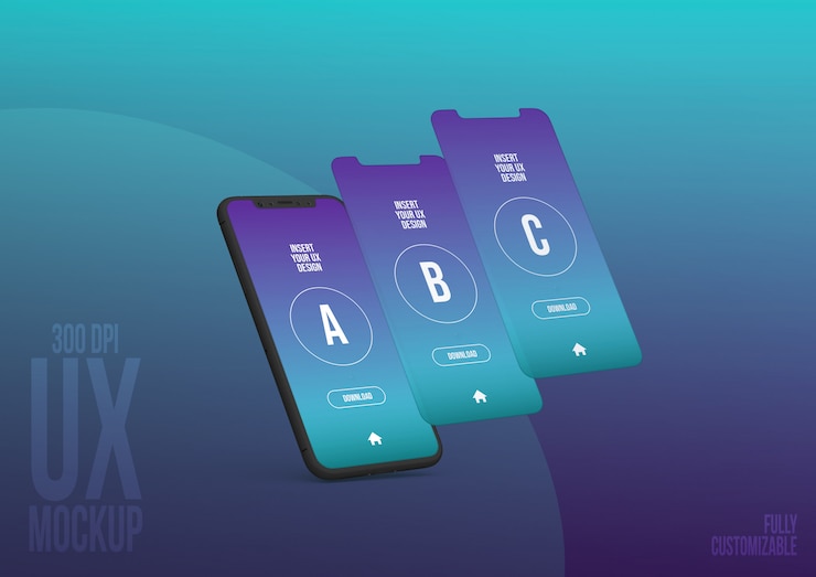 Szablon sceny makiety smartfonu