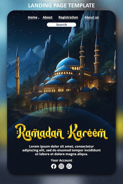 PSD szablon stron internetowych psd ramadan