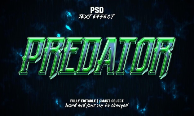 Szablon Stylu Edytowalnego Efektu Tekstowego Predator