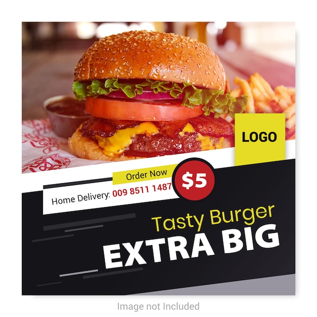 Szablon transparent Burger