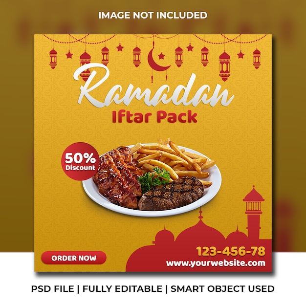 Szablon transparent ifadar Ramadan
