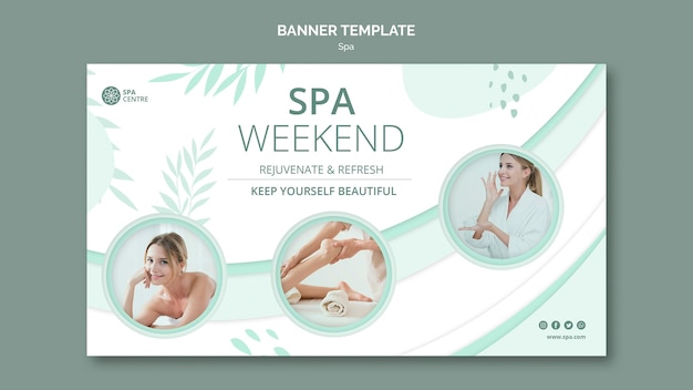 Szablon transparent młoda kobieta weekend spa