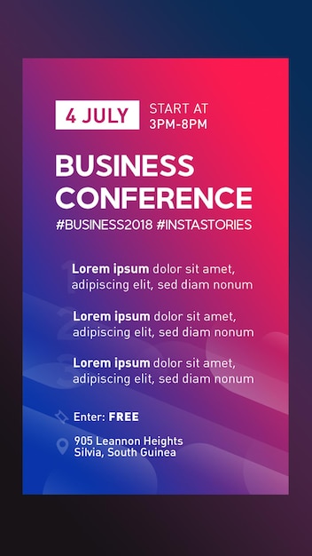 szablon ulotki konferencji biznesowej