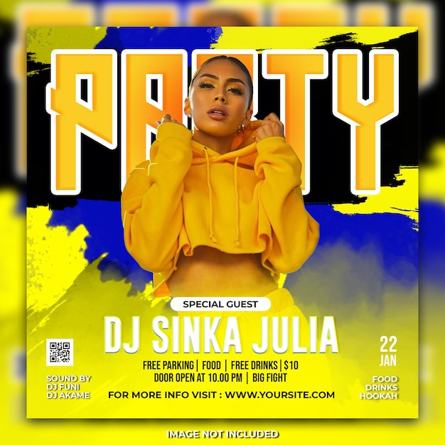 Szablon ulotki Night Club Party