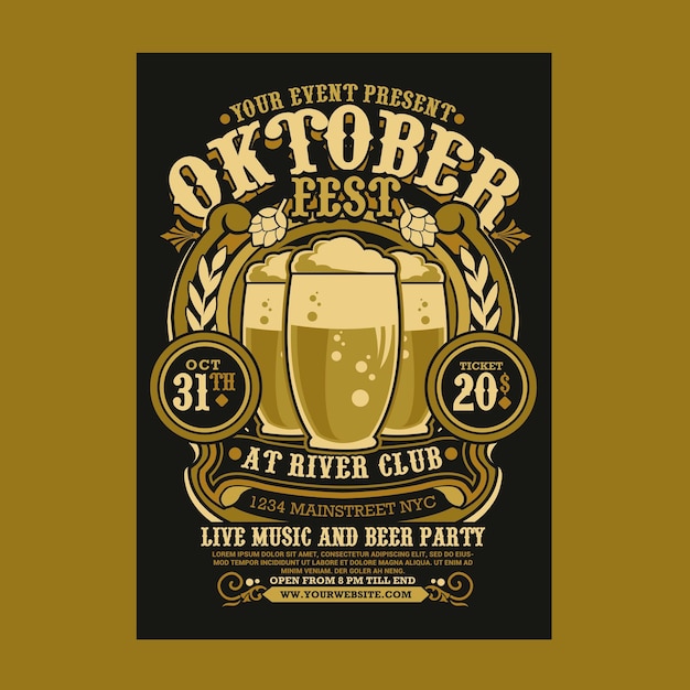 Szablon ulotki Oktoberfest