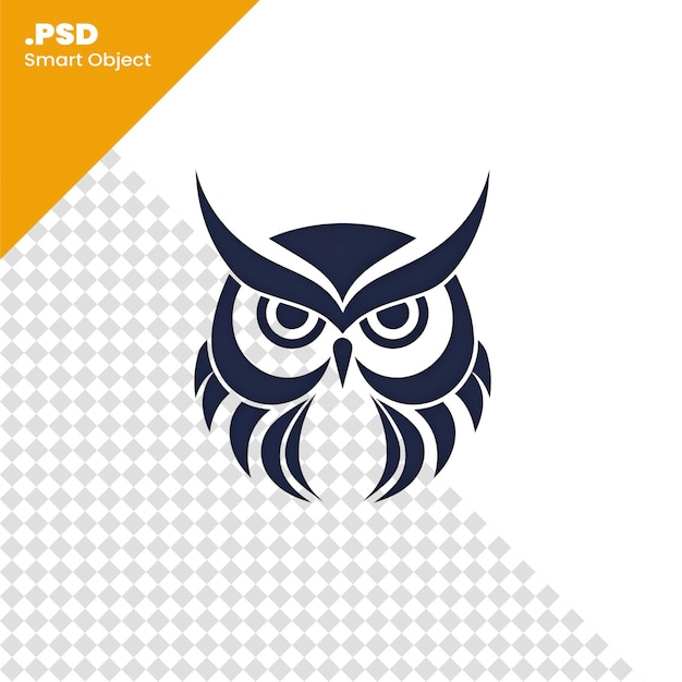 PSD szablon wektorowy projektowania logo owl head kreatywny szablon psd projektowania logo owl head