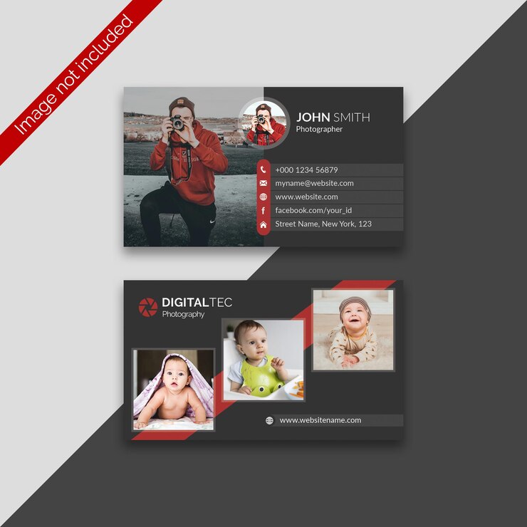 Szablon wizytówki firmowej do fotografii