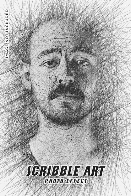 Szablon zdjęć z efektem sztuki Scribble
