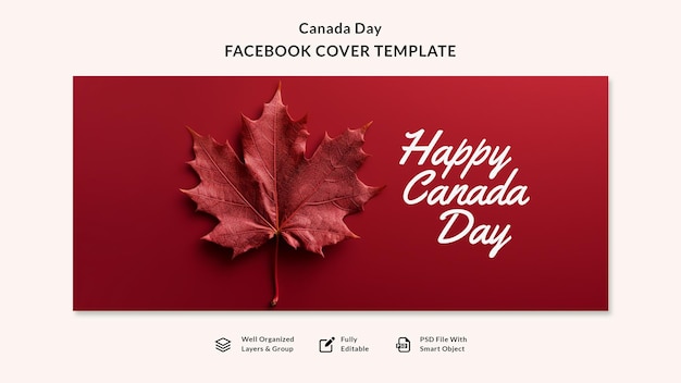 PSD szablony plakatów happy canada day 2023