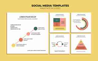 PSD szablony postów w mediach społecznościowych na instagramie