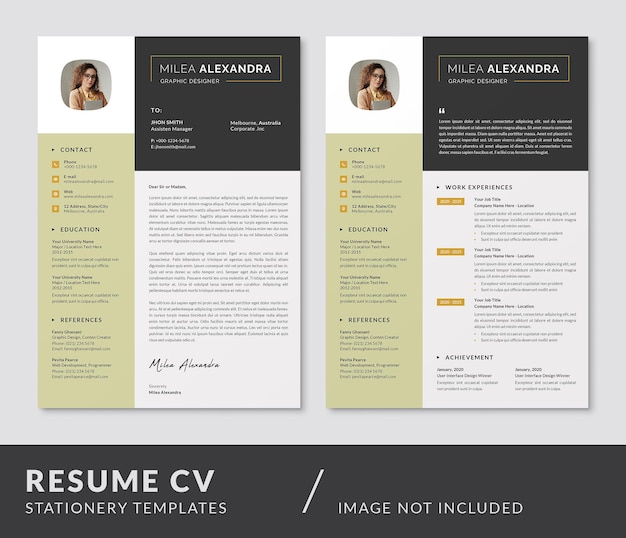 Szablony PSD Creative Modern CV CV