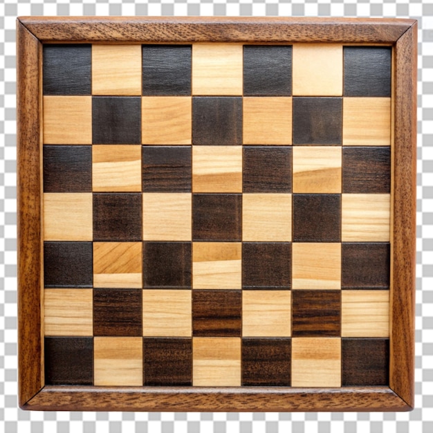 PSD szachowa deska drewniana na przezroczystym tle