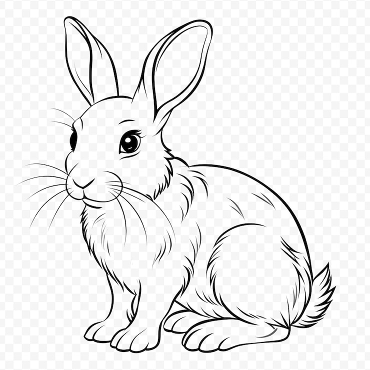 PSD szczegółowa ilustracja artystyczna zwierząt na przezroczystym tle
