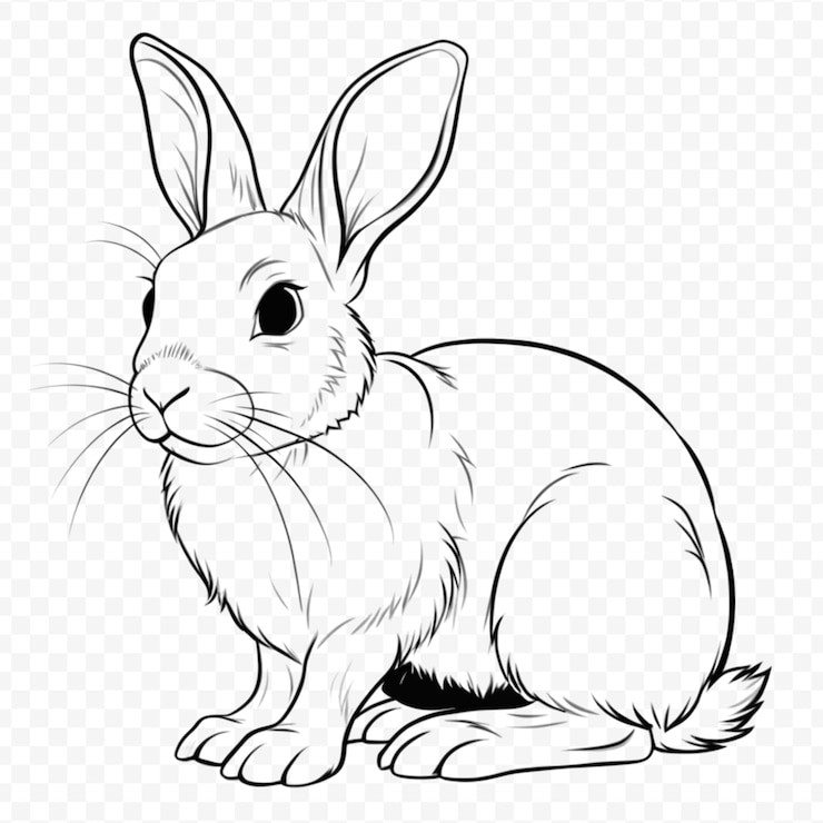 PSD szczegółowa ilustracja artystyczna zwierząt na przezroczystym tle
