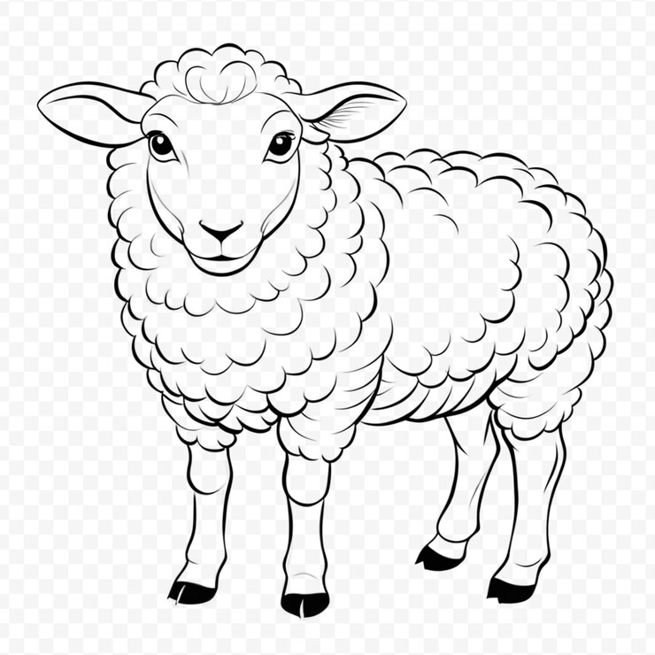 PSD szczegółowa ilustracja artystyczna zwierząt na przezroczystym tle