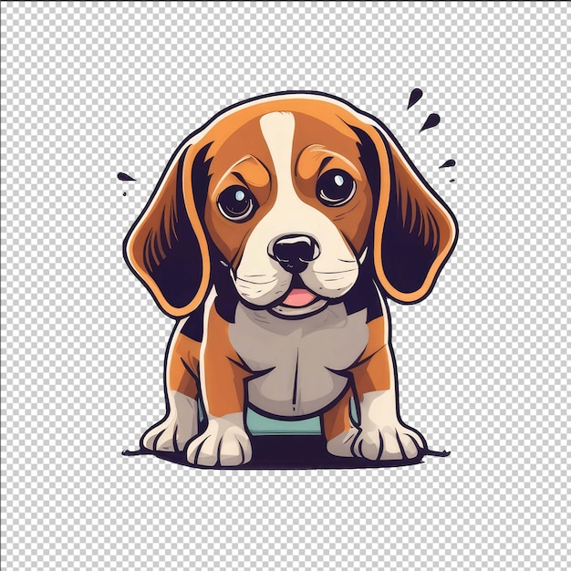 PSD szczegółowa ilustracja beagle