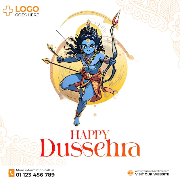 Szczęśliwa Dussehra Ram Navami Dussehra