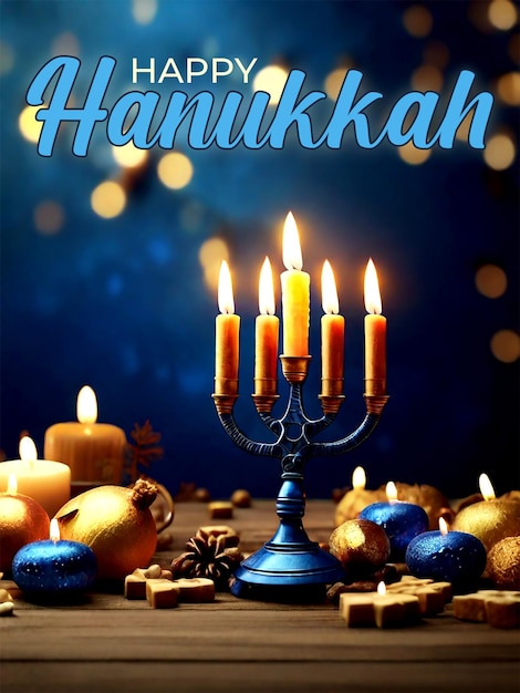 Szczęśliwa Tło Hanukkah