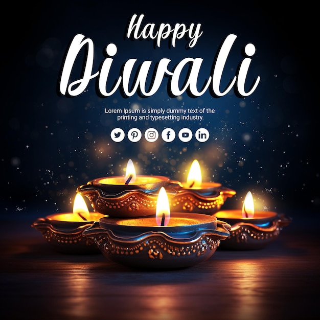 Szczęśliwego Diwali Tło