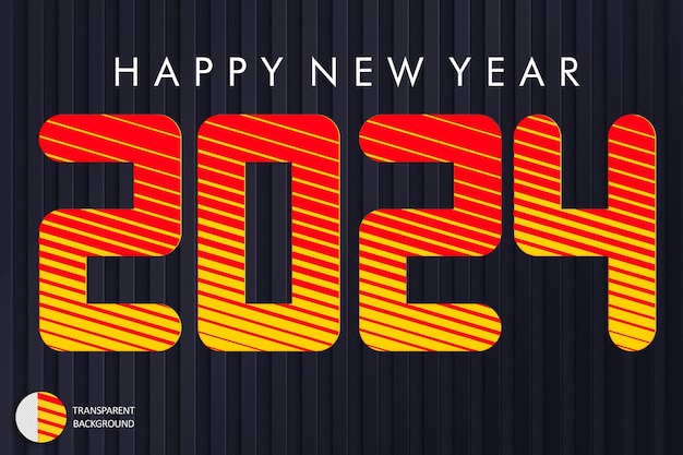 PSD szczęśliwego nowego roku 2024