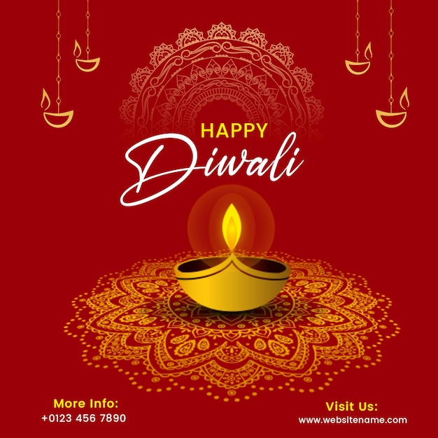 Szczęśliwej Diwali Święto Światła