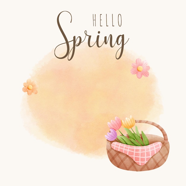 Szczęśliwej Wiosny Wiosennej Wyprzedaży Szablon Wiosna Baner