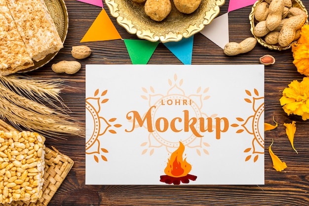 Szczęśliwy Makieta Koncepcji Lohri