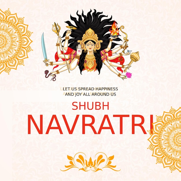 Szczęśliwy Navratri Pozdrowienia India Festiwal Instagram Post