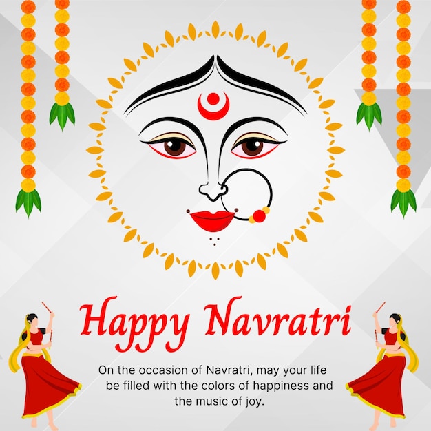 Szczęśliwy Navratri Pozdrowienia India Festiwal Instagram Post