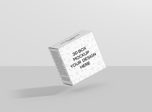 PSD szczupła makieta kwadratowego pudełka