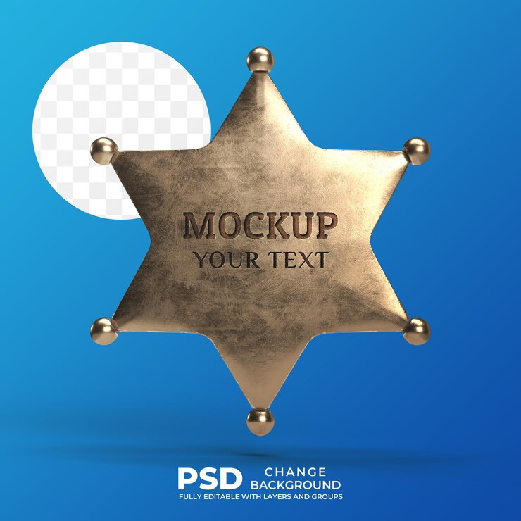 Szerif gwiazda makiety psd