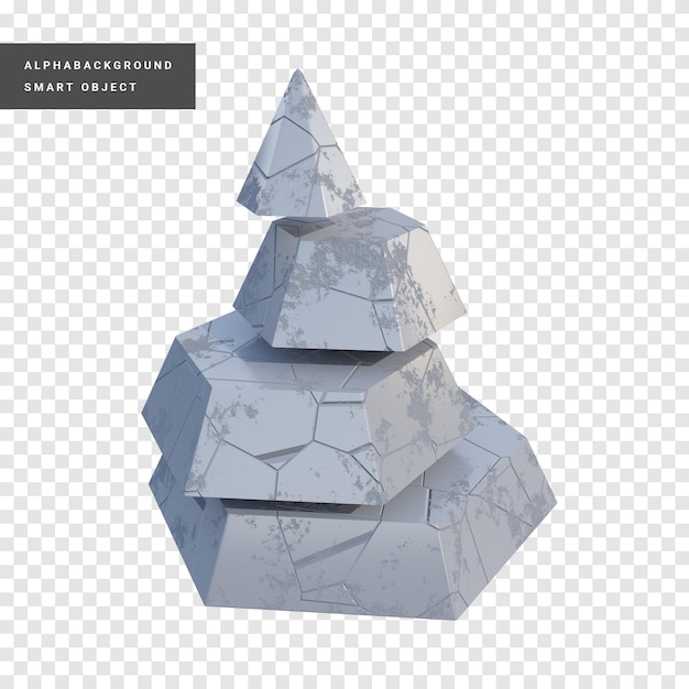 Sześciokątna Piramida Abstrakcyjny Kształt Geometryczny 3d Render