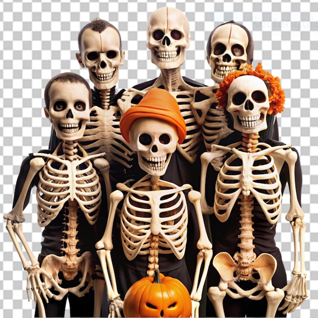 PSD szkielety halloween na przezroczystym tle
