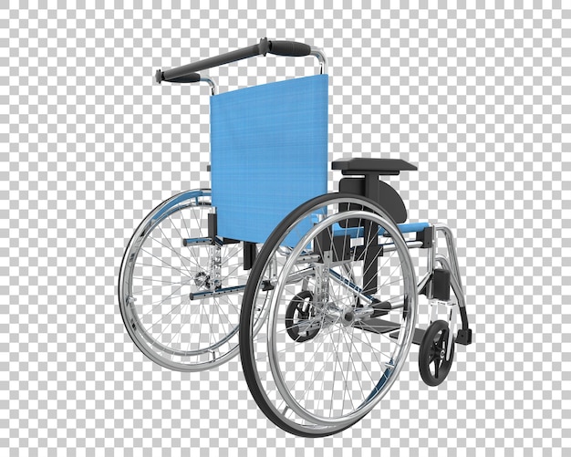 Szpitalny wózek inwalidzki izolowany na tle ilustracji renderingu 3D