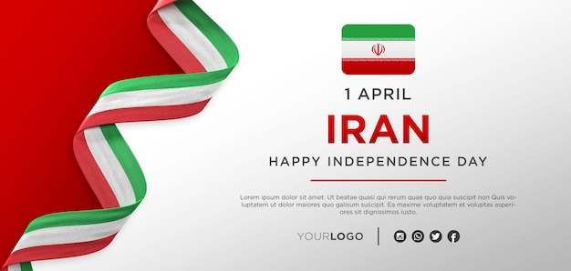 PSD sztandar obchodów dnia niepodległości iranu, rocznica narodowa