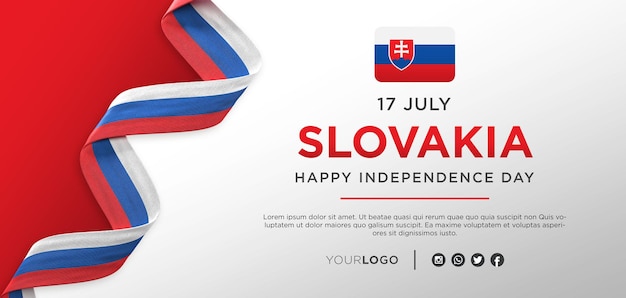 PSD sztandar obchodów narodowego święta niepodległości słowacji, rocznica narodowa